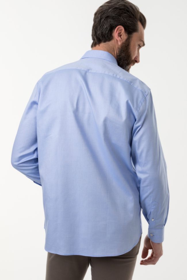 Aplomb Hemd Herren Aplomb Classic Einfarbig 100% Baumwolle Kragen Italienisch Lange Ärmel