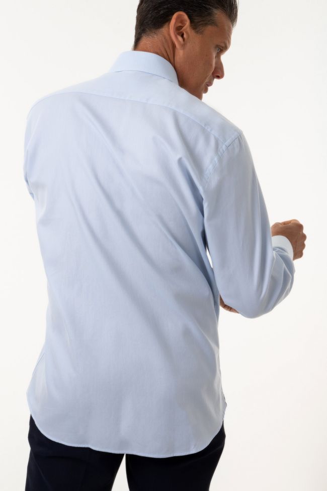 Aplomb Hemd Herren Aplomb Classic Einfarbig 100% Baumwolle Kragen Italienisch Lange Ärmel