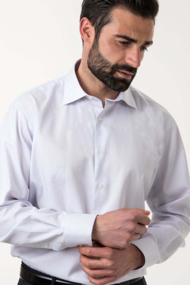 Aplomb Hemd Herren Aplomb Classic Einfarbig 100% Baumwolle Kragen Italienisch Lange Ärmel