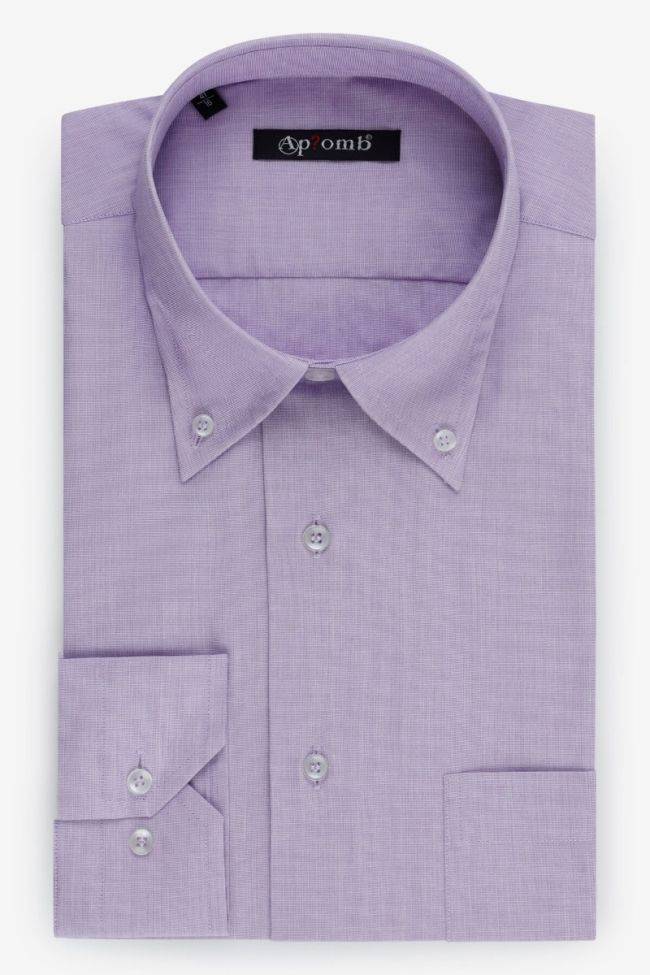 aplomb Hemd Herren Aplomb Classic Einfarbig 100% Baumwolle kragen Button-Down Lange Ärmel