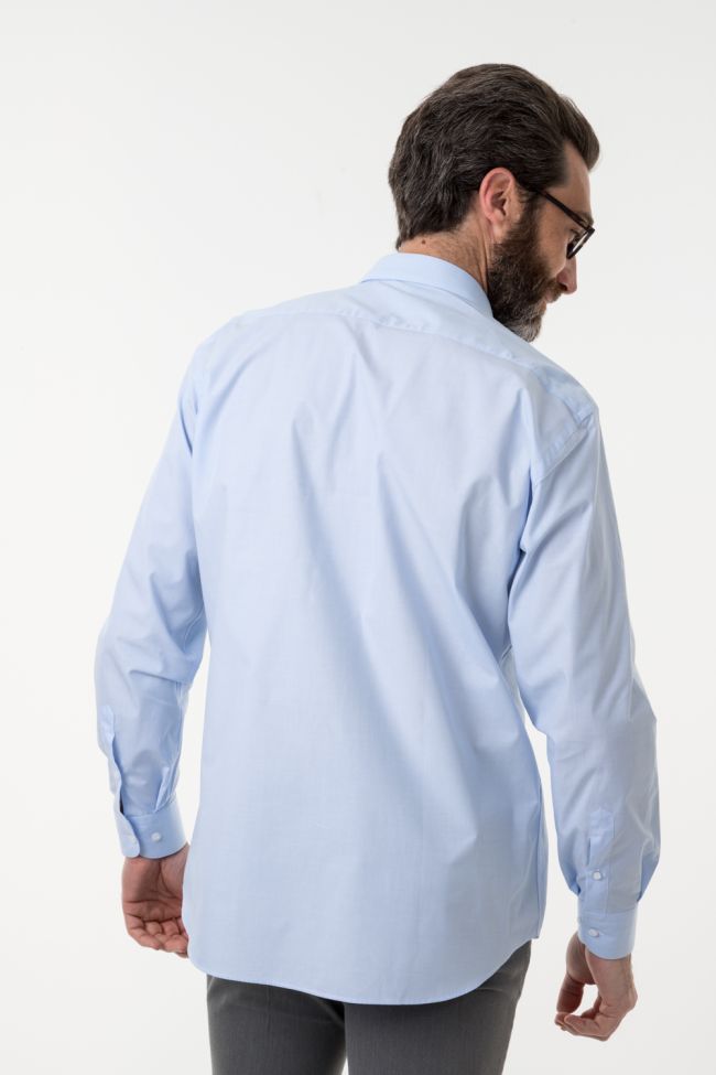 Aplomb Hemd Herren Aplomb Classic Einfarbig 100% Baumwolle Kragen Italienisch Lange Ärmel