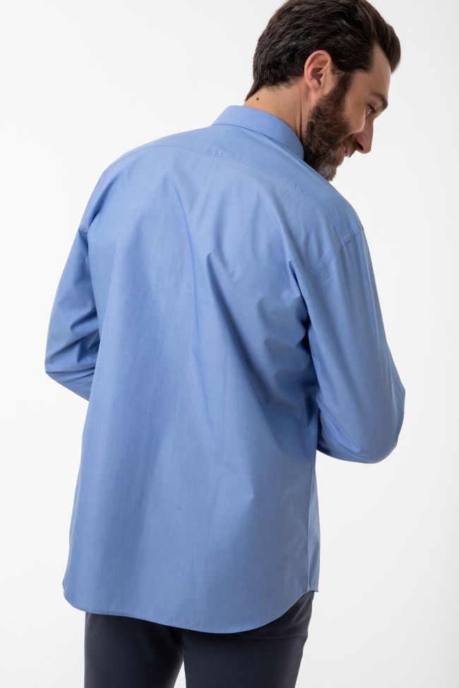 Aplomb Hemd Herren Aplomb Classic Einfarbig 100% Baumwolle Kragen Button-Down Lange Ärmel