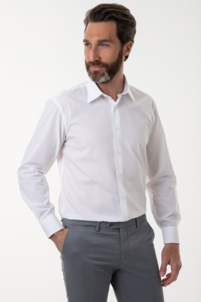 aplomb Hemd Herren Aplomb Classic Einfarbig 100% Baumwolle kragen Italienisch Lange Ärmel