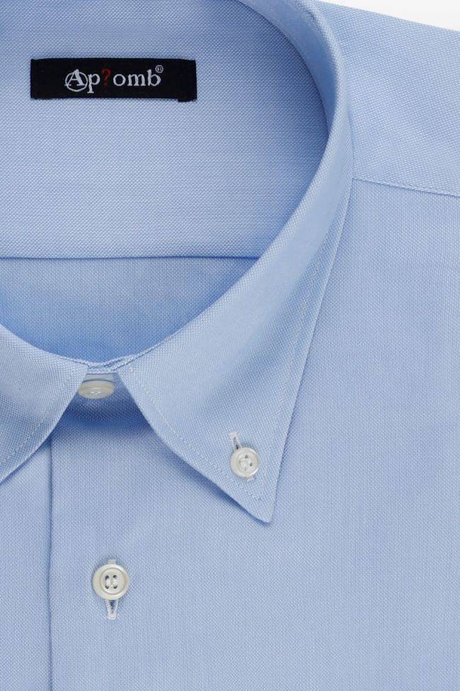 Aplomb Hemd Herren Aplomb Classic Einfarbig 100% Baumwolle Kragen Button-Down Lange Ärmel