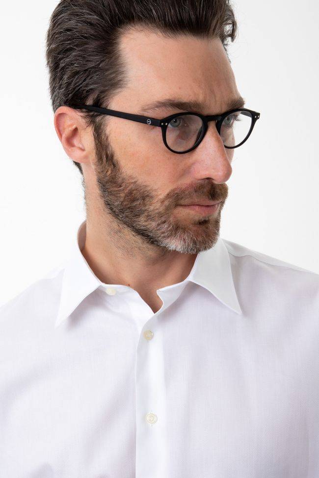 Aplomb Hemd Herren Aplomb Classic Einfarbig 100% Baumwolle Kragen Italienisch Lange Ärmel