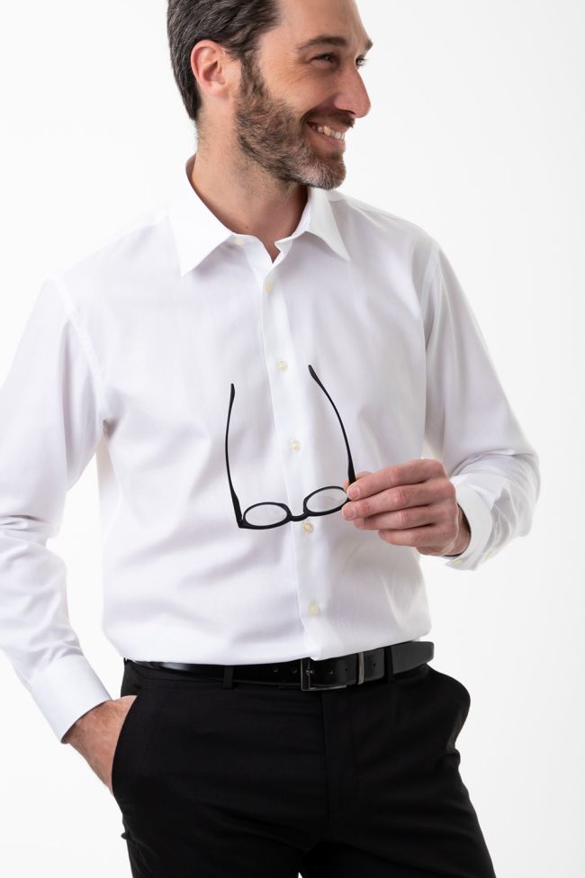 aplomb Hemd Herren Aplomb Classic Einfarbig 100% Baumwolle kragen Italienisch Lange Ärmel