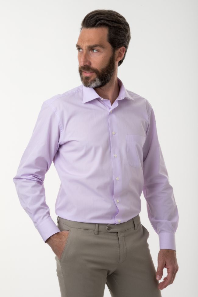 Aplomb Hemd Herren Aplomb Classic Einfarbig 100% Baumwolle Kragen Italienisch Lange Ärmel