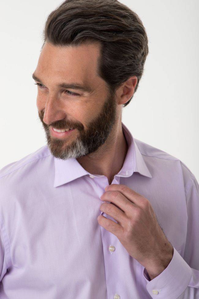 Aplomb Hemd Herren Aplomb Classic Einfarbig 100% Baumwolle Kragen Italienisch Lange Ärmel