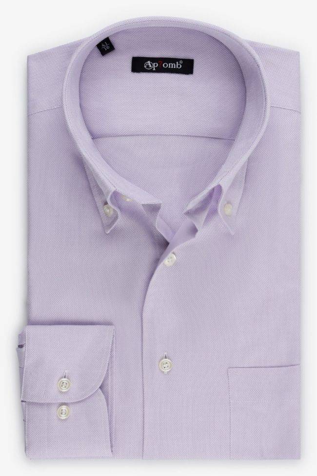 aplomb Hemd Herren Aplomb Classic Einfarbig 100% Baumwolle kragen Button-Down Lange Ärmel