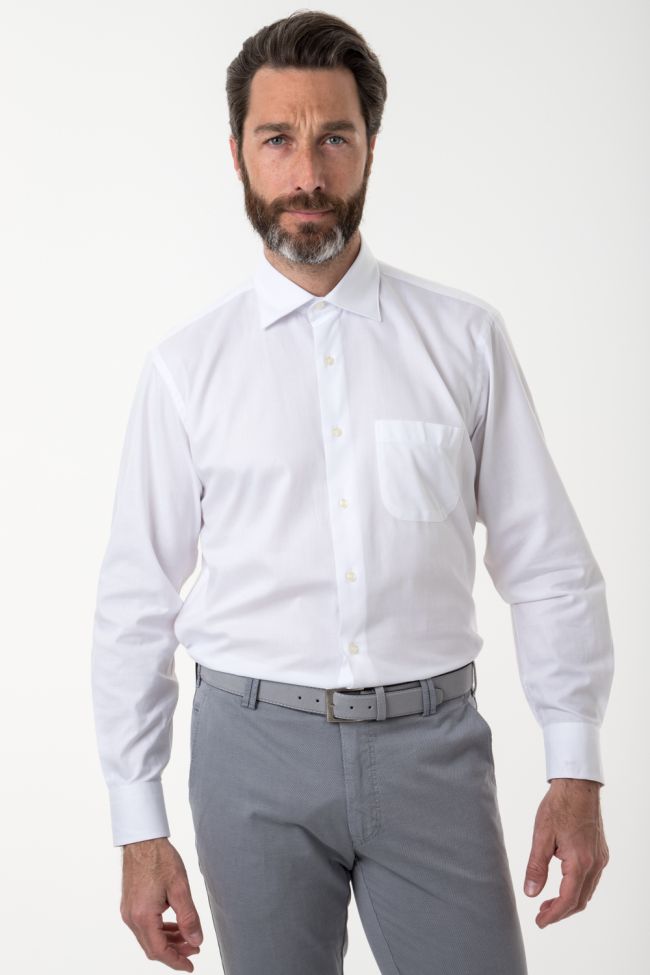 Aplomb Hemd Herren Aplomb Classic Einfarbig 100% Baumwolle Kragen Italienisch Lange Ärmel