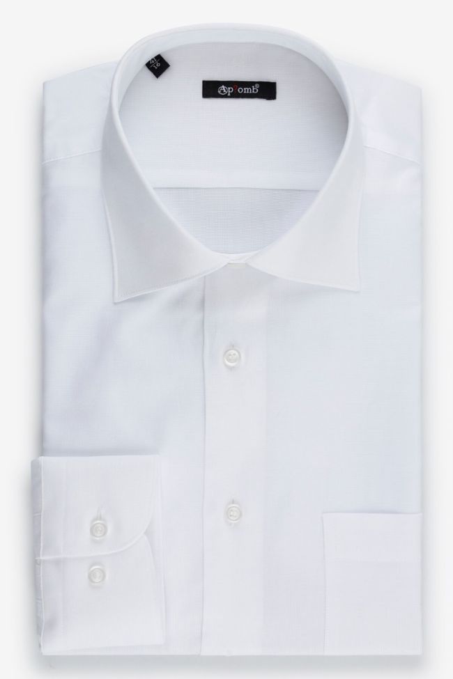 aplomb Hemd Herren Aplomb Classic Einfarbig 100% Baumwolle kragen Italienisch Lange Ärmel