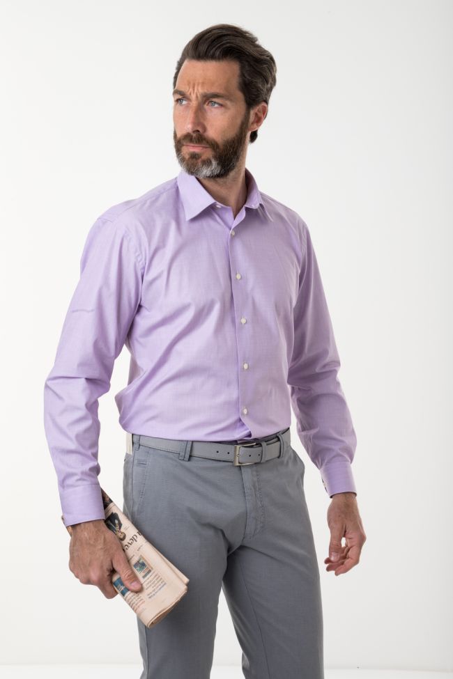 aplomb Hemd Herren Aplomb Classic Einfarbig 100% Baumwolle kragen Italienisch Lange Ärmel