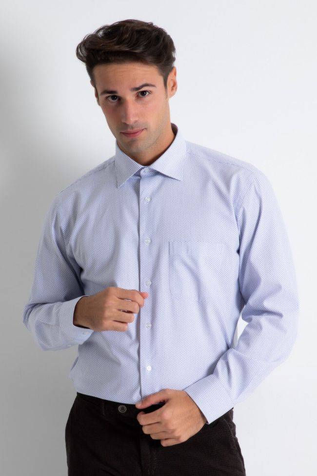 Aplomb Hemd Herren Aplomb Classic Halb Unifarben 100% Baumwolle Kragen Italienisch Lange Ärmel