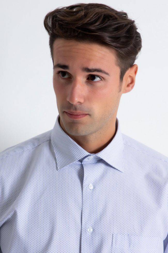 Aplomb Hemd Herren Aplomb Classic Halb Unifarben 100% Baumwolle Kragen Italienisch Lange Ärmel