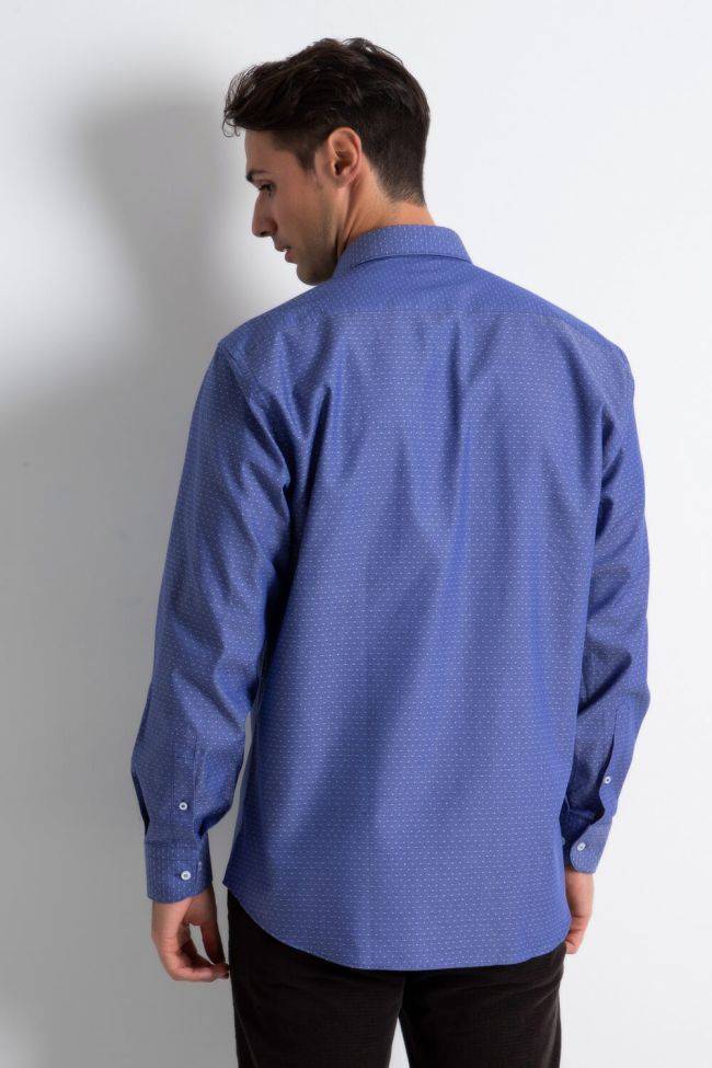 Aplomb Hemd Herren Aplomb Classic Halb Unifarben 100% Baumwolle Kragen Italienisch Lange Ärmel