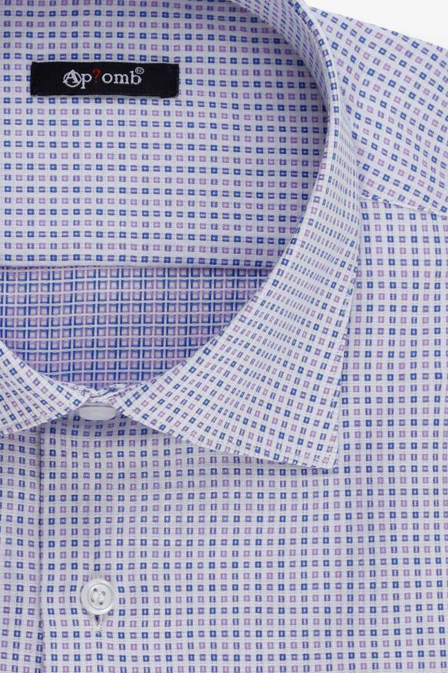 Aplomb Hemd Herren Aplomb Classic Halb Unifarben 100% Baumwolle Kragen Französisch Lange Ärmel