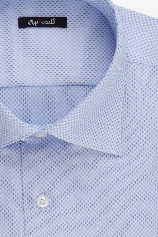 Aplomb Hemd Herren Aplomb Classic Halb Unifarben 100% Baumwolle Kragen Französisch Lange Ärmel