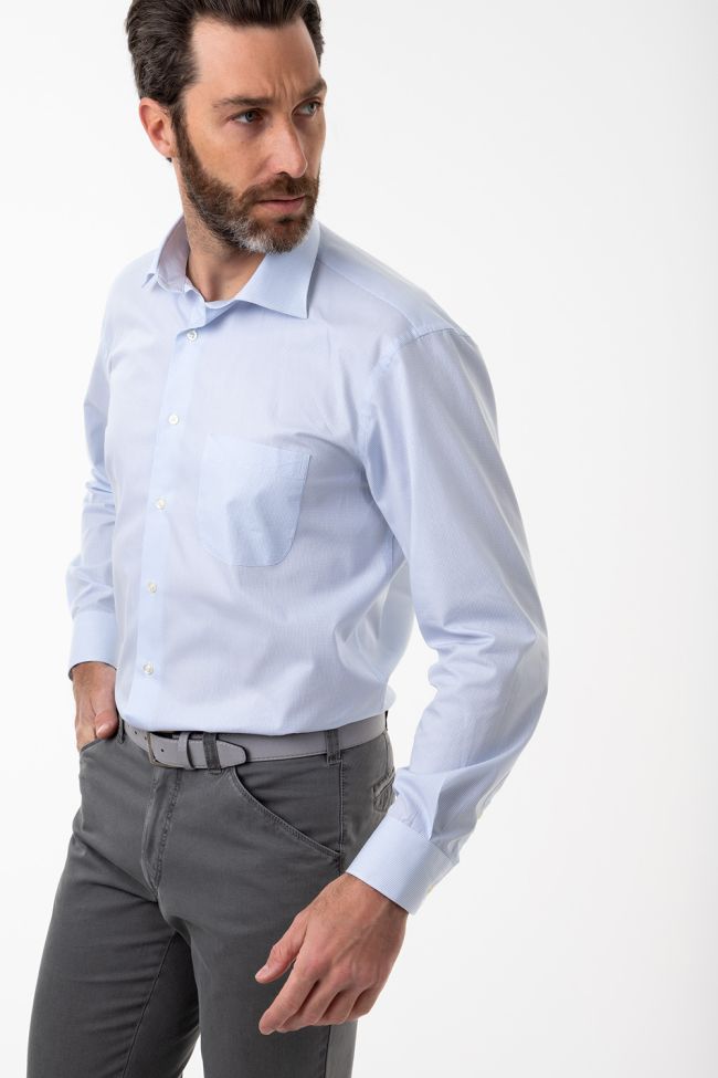 Aplomb Hemd Herren Aplomb Classic Karo 100% Baumwolle Kragen Italienisch Lange Ärmel