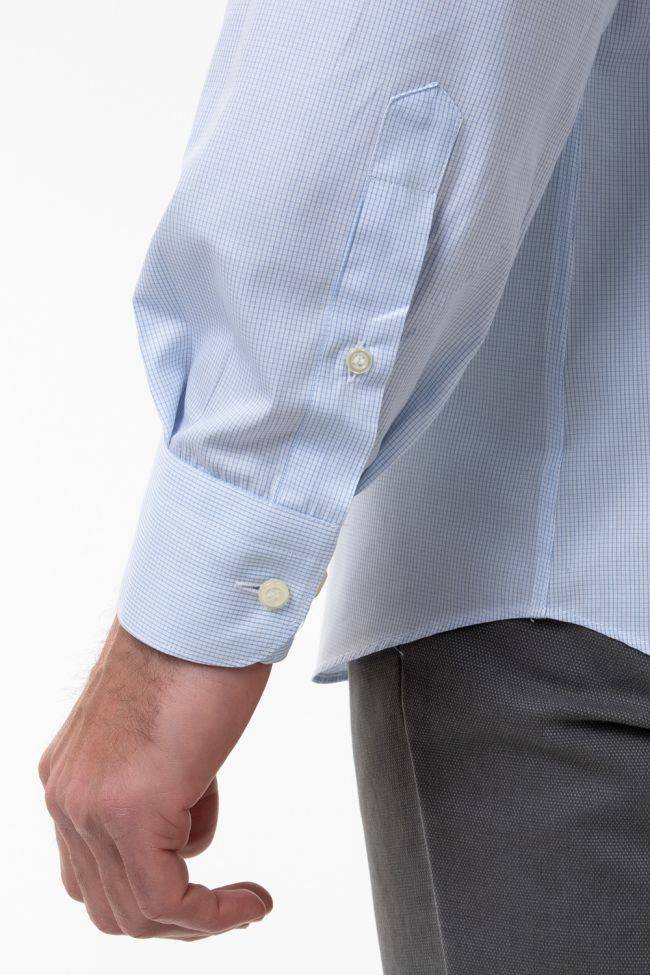 Aplomb Hemd Herren Aplomb Classic Karo 100% Baumwolle Kragen Italienisch Lange Ärmel