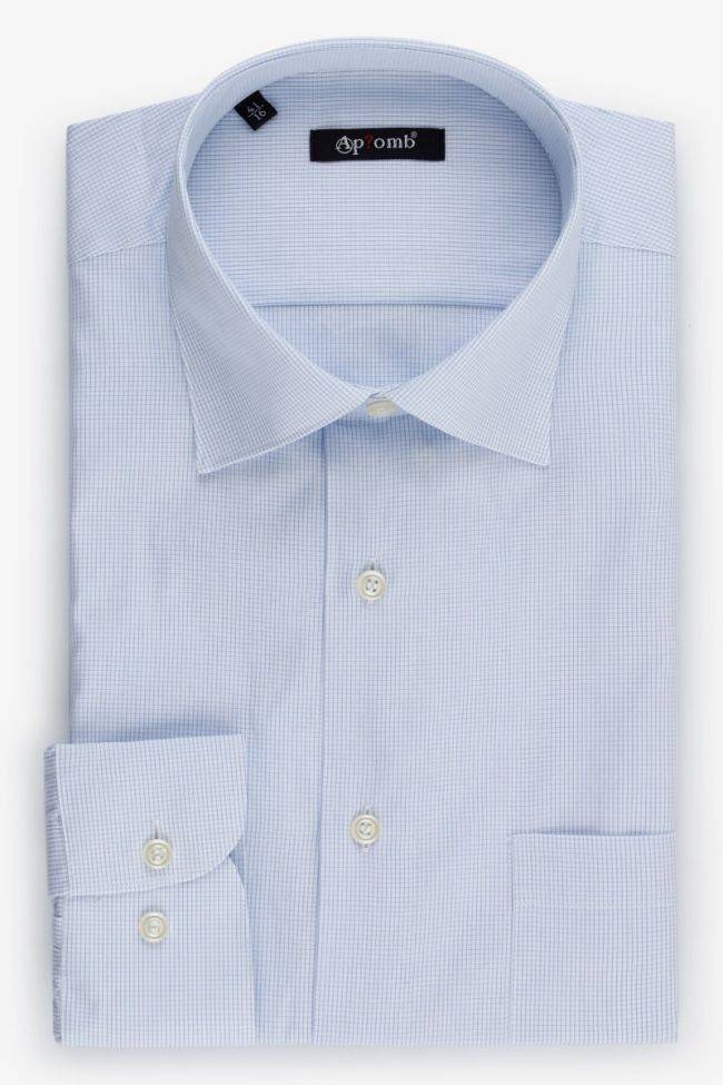 aplomb Hemd Herren Aplomb Classic Karo 100% Baumwolle kragen Italienisch Lange Ärmel