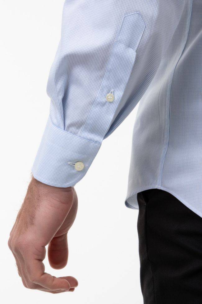 Aplomb Hemd Herren Aplomb Classic Karo 100% Baumwolle Kragen Button-Down Lange Ärmel