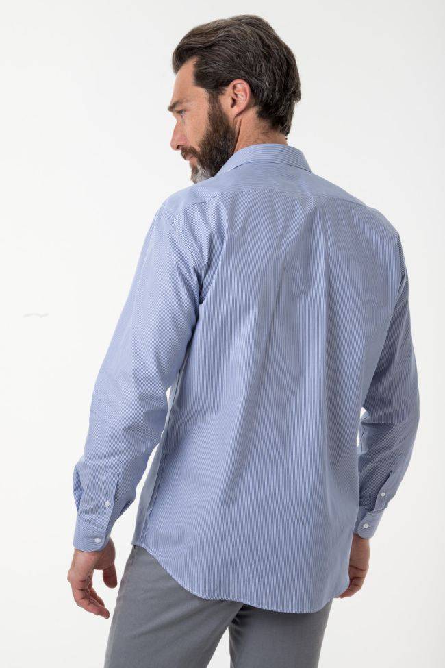 Aplomb Hemd Herren Aplomb Classic Streifen 100% Baumwolle Kragen Italienisch Lange Ärmel