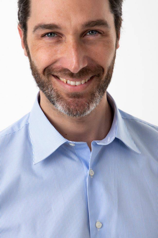 aplomb Hemd Herren Aplomb Classic Streifen 100% Baumwolle kragen Italienisch Lange Ärmel