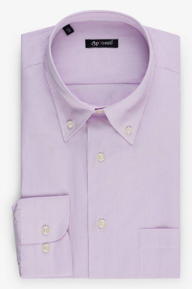 aplomb Hemd Herren Aplomb Classic Streifen 100% Baumwolle kragen Button-Down Lange Ärmel