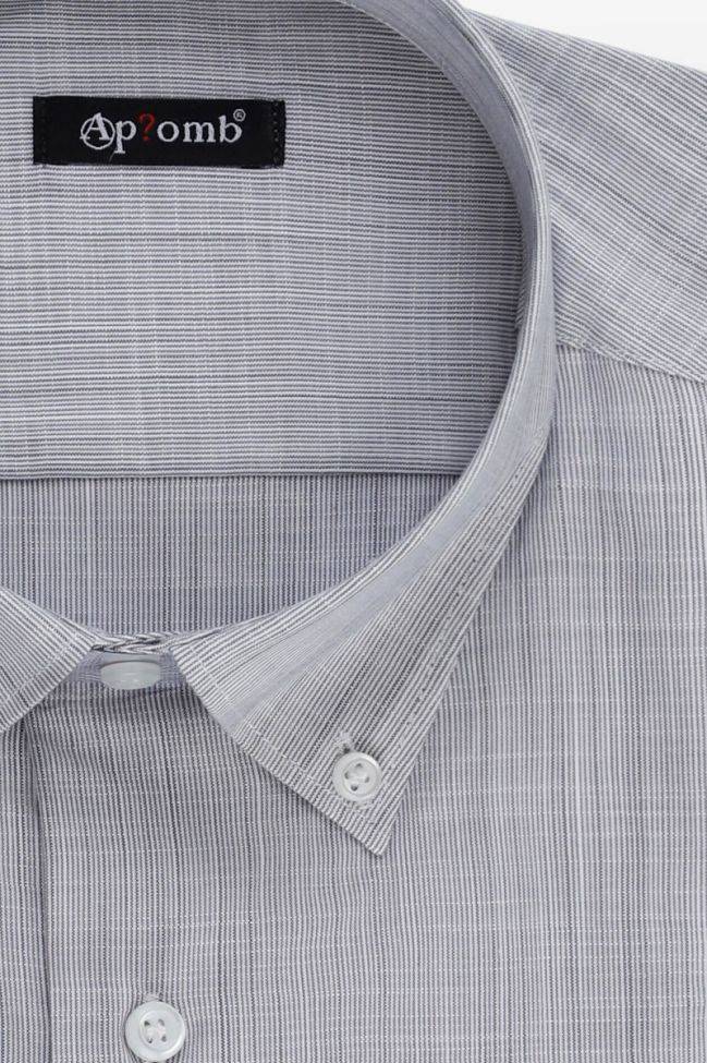 Aplomb Hemd Herren Aplomb Classic Streifen 100% Baumwolle Kragen Button-Down Lange Ärmel