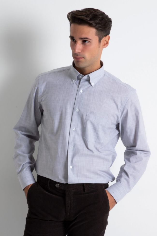 Aplomb Hemd Herren Aplomb Classic Streifen 100% Baumwolle Kragen Button-Down Lange Ärmel