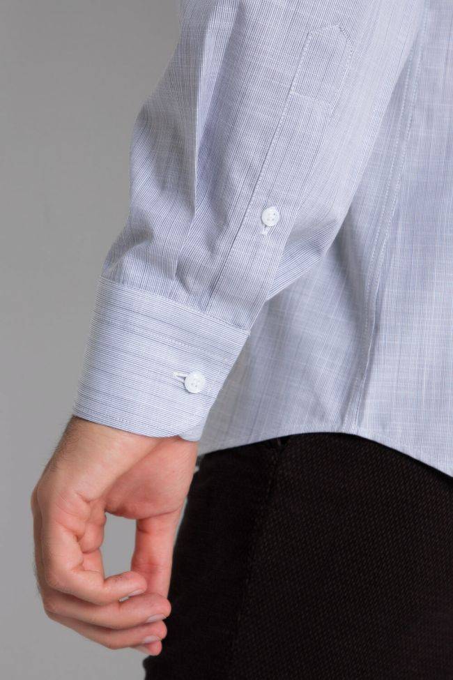 Aplomb Hemd Herren Aplomb Classic Streifen 100% Baumwolle Kragen Button-Down Lange Ärmel