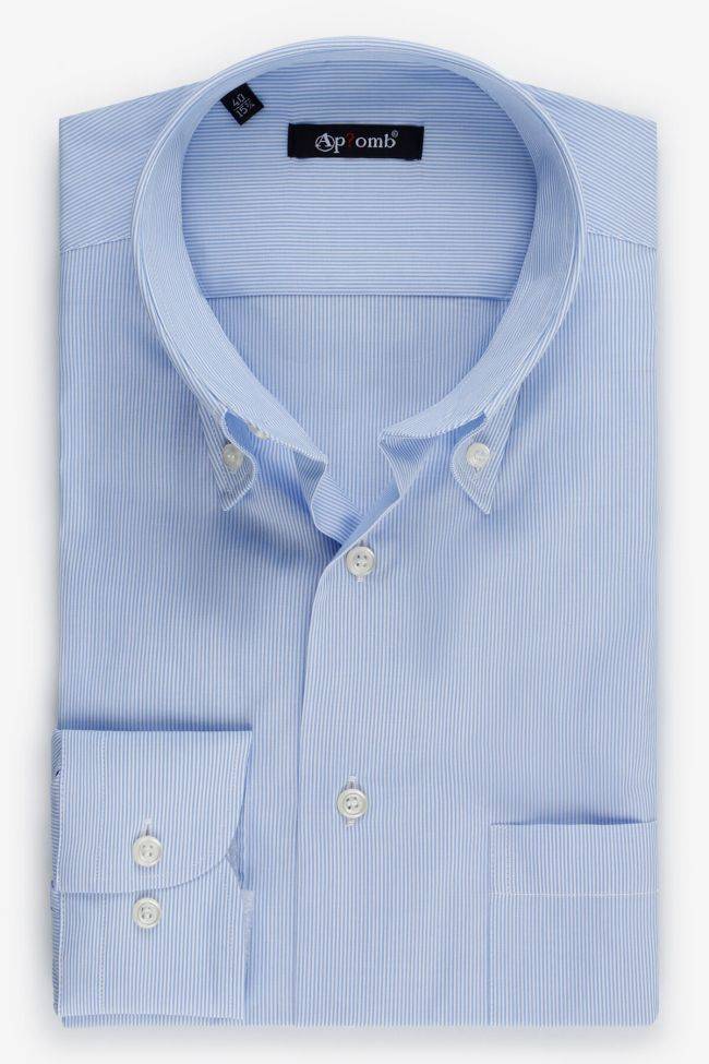 aplomb Hemd Herren Aplomb Classic Streifen 100% Baumwolle kragen Button-Down Lange Ärmel