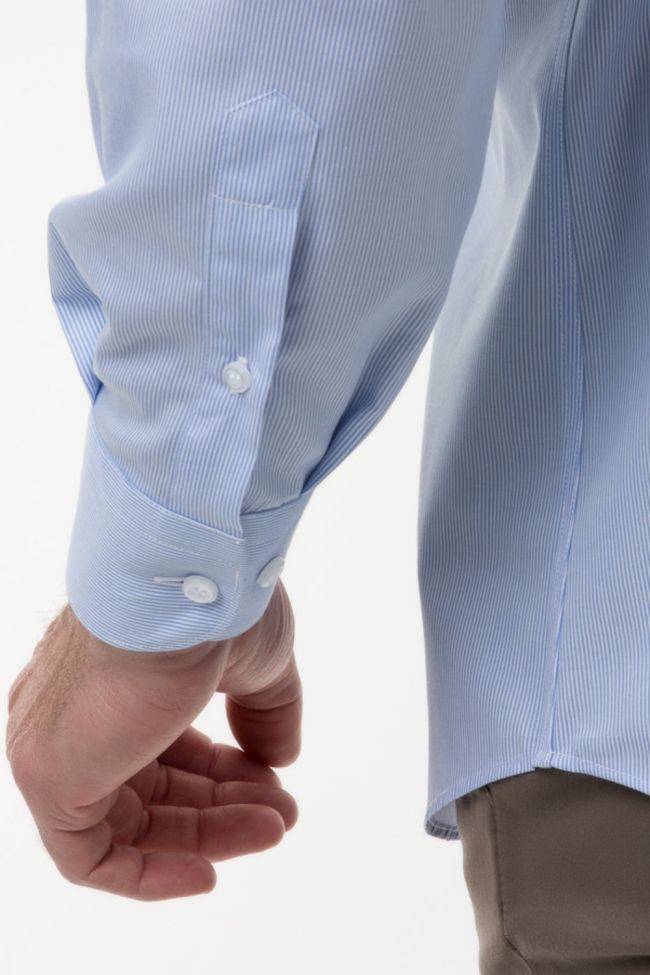 Aplomb Hemd Herren Aplomb Classic Streifen 100% Baumwolle Kragen Italienisch Lange Ärmel