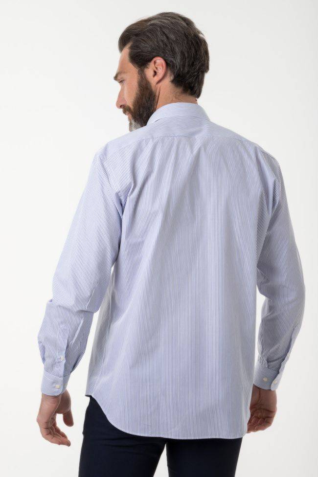 Aplomb Hemd Herren Aplomb Classic Streifen 100% Baumwolle Kragen Italienisch Lange Ärmel