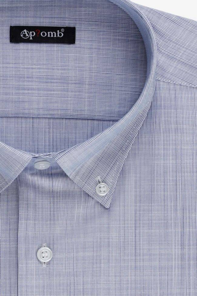 Aplomb Hemd Herren Aplomb Classic Streifen 100% Baumwolle Kragen Button-Down Lange Ärmel