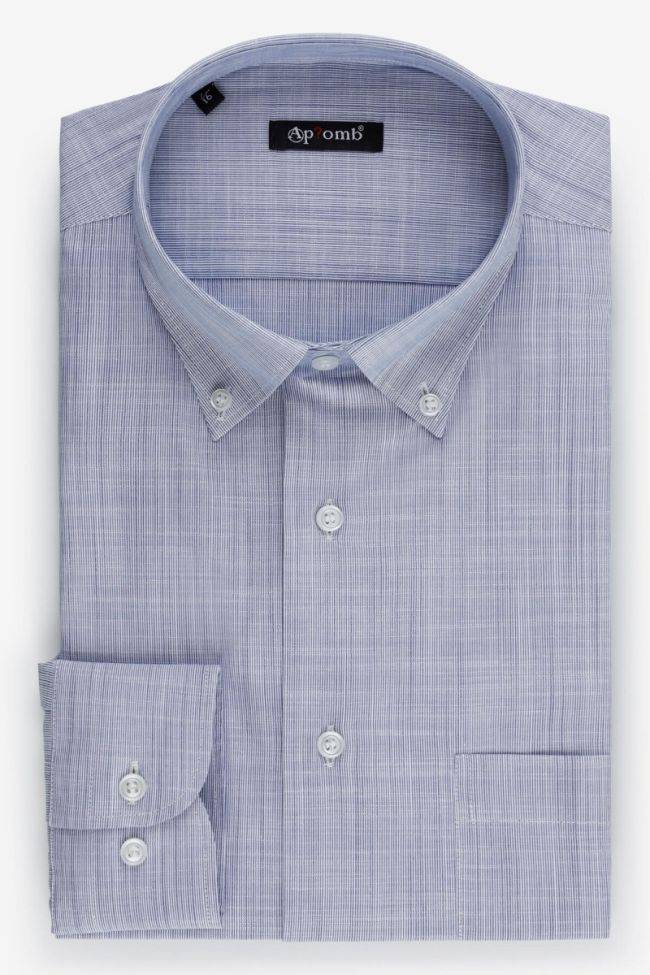 aplomb Hemd Herren Aplomb Classic Streifen 100% Baumwolle kragen Button-Down Lange Ärmel