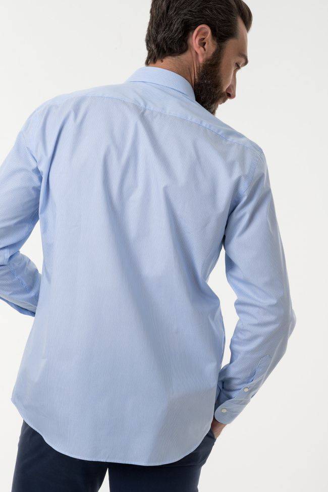 Aplomb Hemd Herren Aplomb Classic Streifen 100% Baumwolle Kragen Italienisch Lange Ärmel