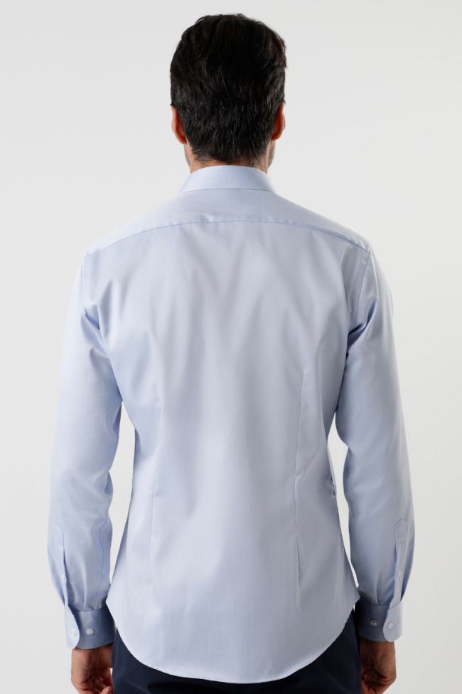 Aplomb Hemd Herren Aplomb Regular Bügelfreie Einfarbig 100% Baumwolle Kragen Italienisch Lange Ärmel