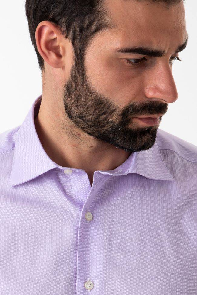 Aplomb Hemd Herren Aplomb Regular Einfarbig 100% Baumwolle Kragen Italienisch Lange Ärmel