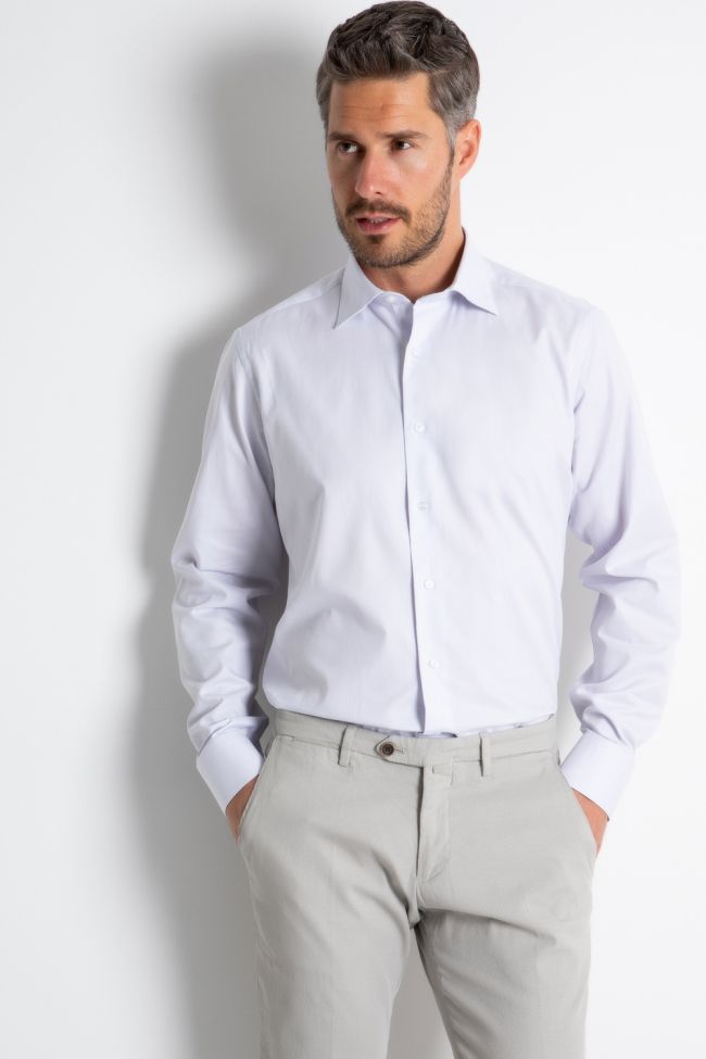 aplomb Hemd Herren Aplomb Regular Einfarbig 100% Baumwolle kragen Italienisch Lange Ärmel