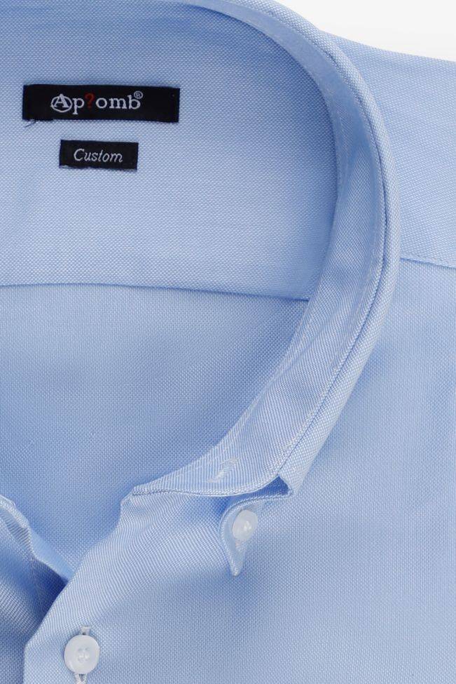 Aplomb Hemd Herren Aplomb Regular Einfarbig 100% Baumwolle Kragen Button-Down Lange Ärmel