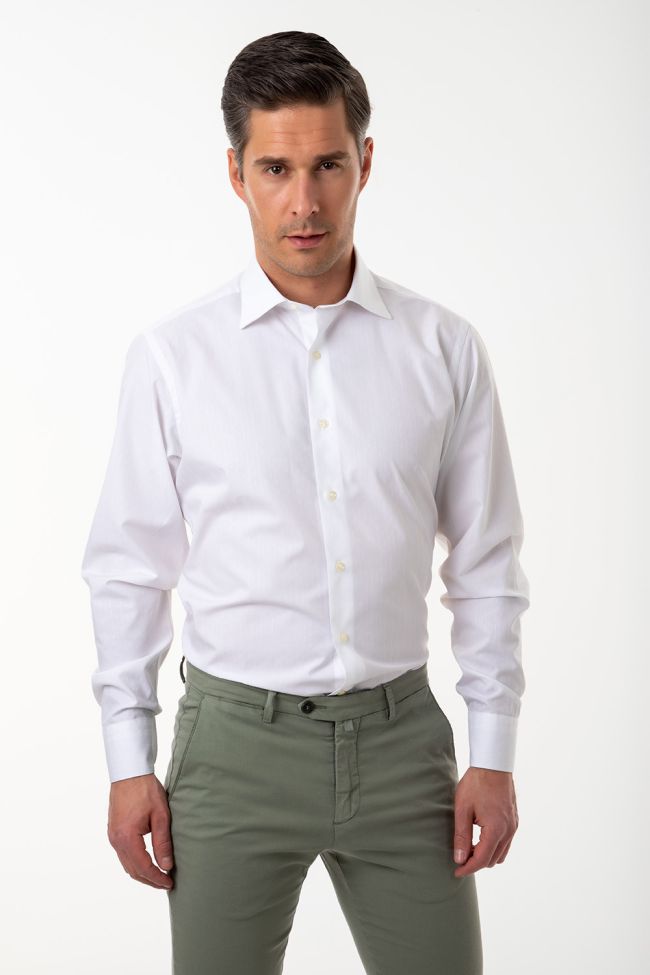 aplomb Hemd Herren Aplomb Regular Einfarbig 100% Baumwolle kragen Italienisch Lange Ärmel