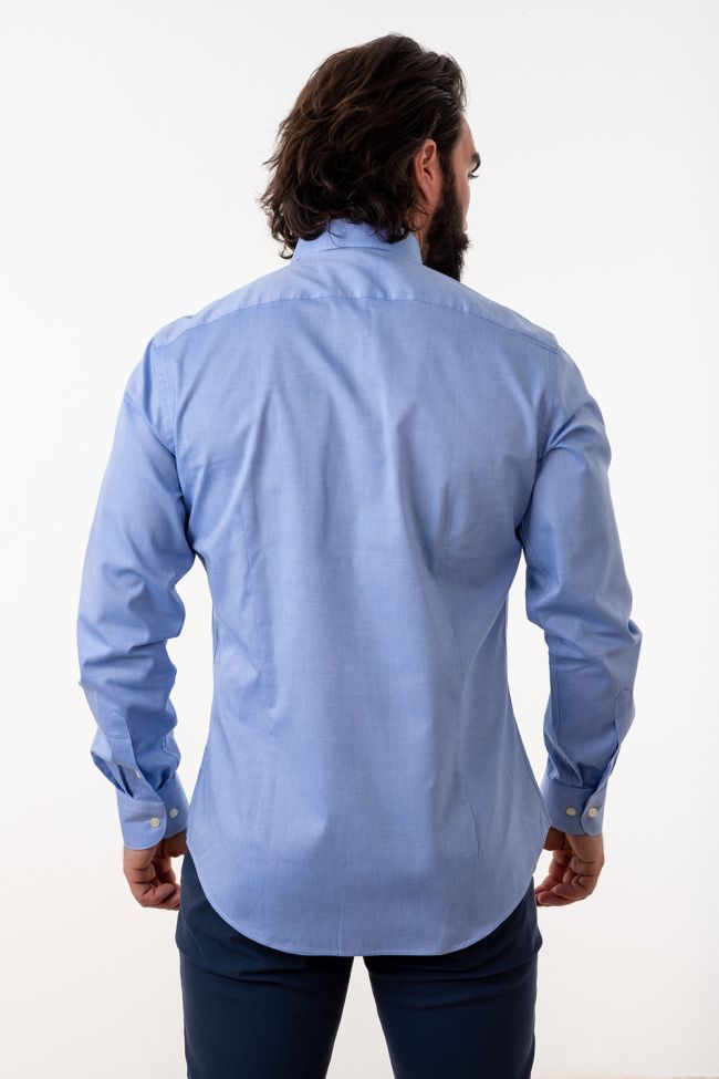 Aplomb Hemd Herren Aplomb Regular Einfarbig 100% Baumwolle Kragen Italienisch Lange Ärmel