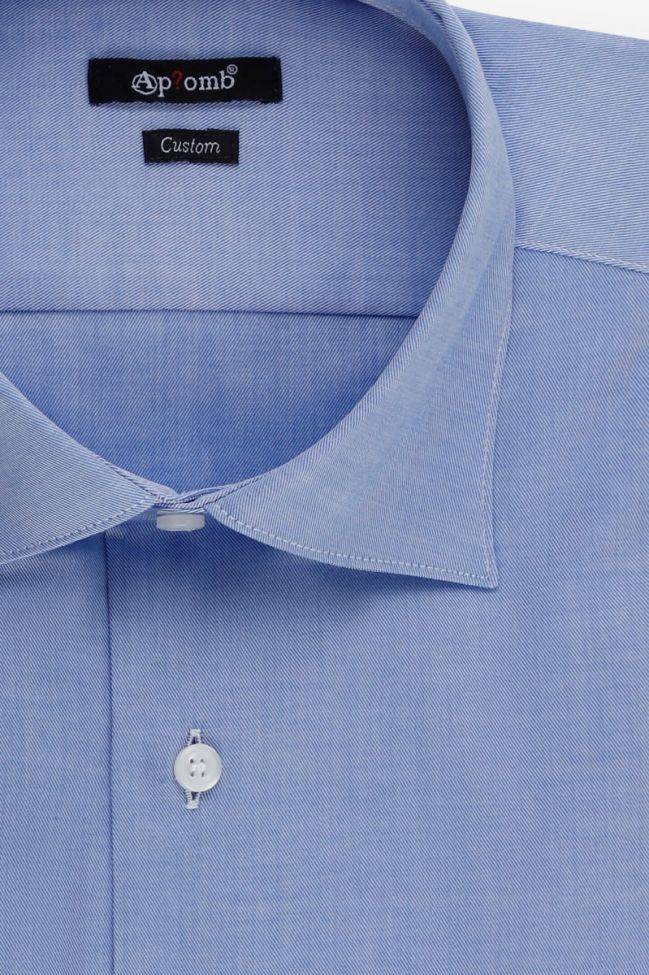 Aplomb Hemd Herren Aplomb Regular Einfarbig 100% Baumwolle Kragen Italienisch Lange Ärmel