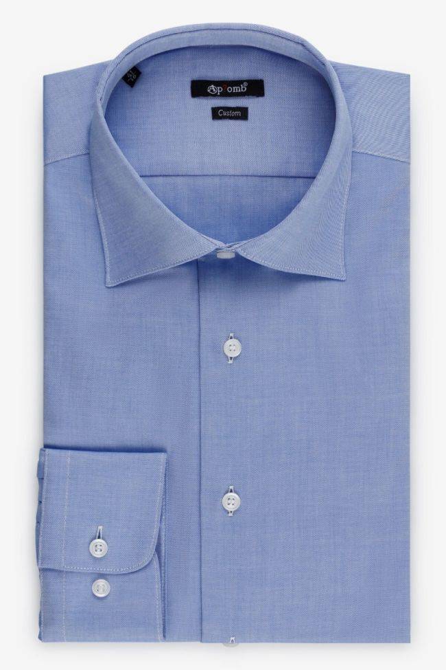 aplomb Hemd Herren Aplomb Regular Einfarbig 100% Baumwolle kragen Italienisch Lange Ärmel