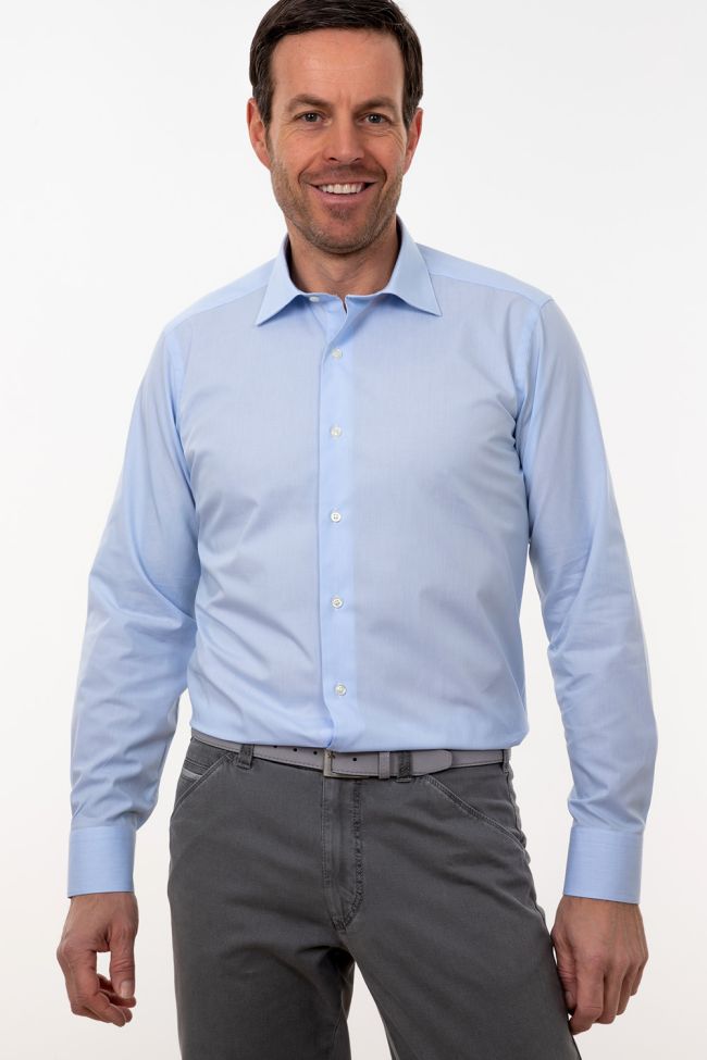 aplomb Hemd Herren Aplomb Regular Einfarbig 100% Baumwolle kragen Italienisch Lange Ärmel