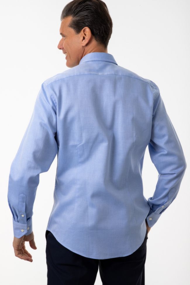 Aplomb Hemd Herren Aplomb Regular Einfarbig 100% Baumwolle Kragen Button-Down Lange Ärmel