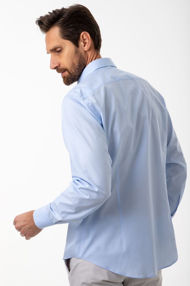 Aplomb Hemd Herren Aplomb Regular Einfarbig 100% Baumwolle Kragen Button-Down Lange Ärmel