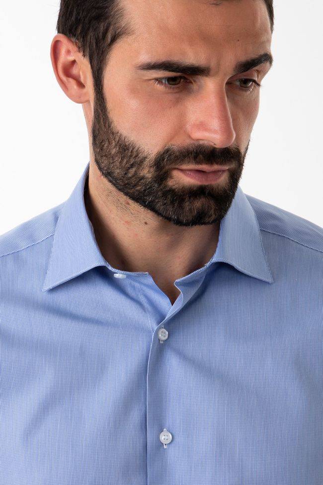 Aplomb Hemd Herren Aplomb Regular Einfarbig 100% Baumwolle Kragen Italienisch Lange Ärmel