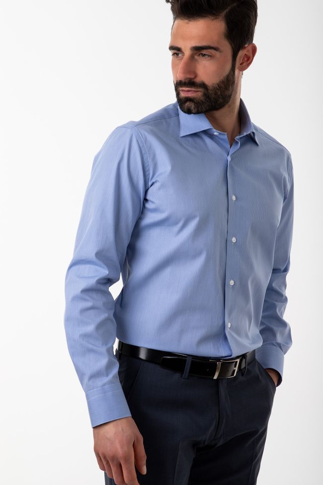 aplomb Hemd Herren Aplomb Regular Einfarbig 100% Baumwolle kragen Italienisch Lange Ärmel